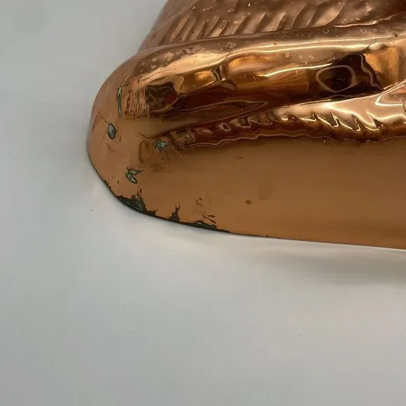 Vintage Copper Coated Cat Jelly Mold Wall Decor Kitsch - Picture 7 of 10